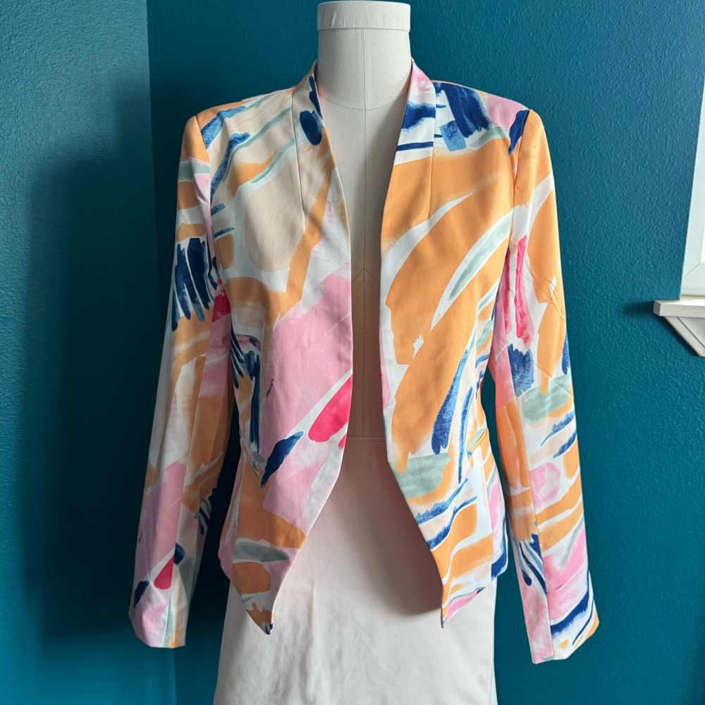 Ovi Multicolor Abstract Women's Blazer